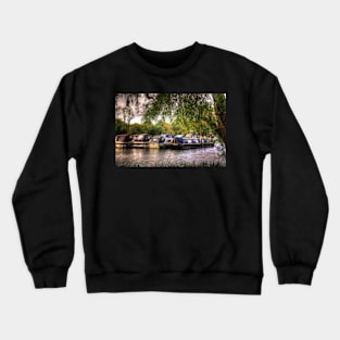 Moored Up boats HDR Crewneck Sweatshirt